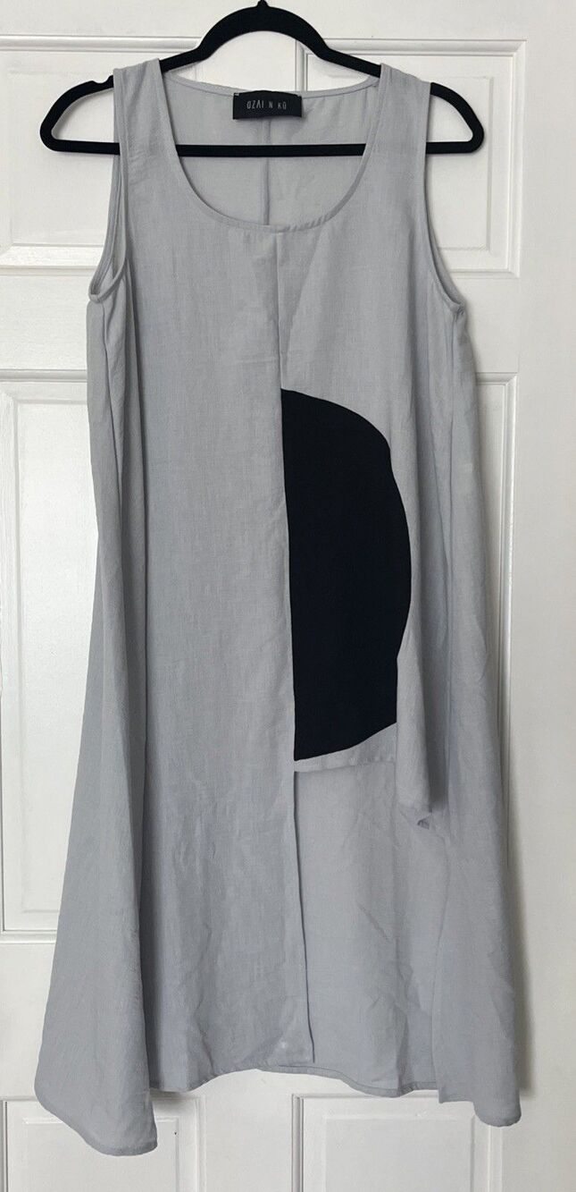 Ozai N Ku Alembika Bauhaus Tunic Top Small Gray Avant Garde Lagenlook Greece